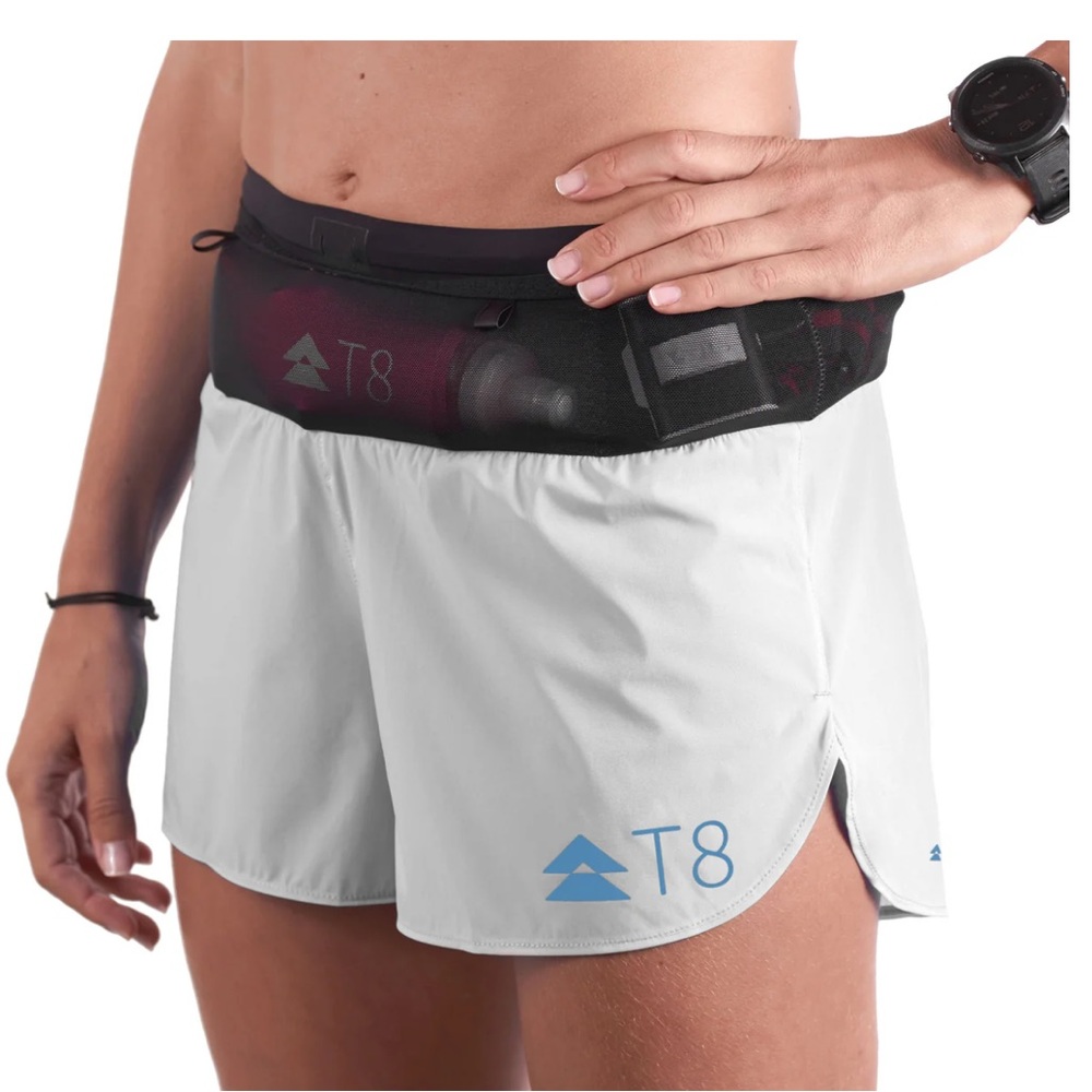 T8 Sherpa running shorts with belt